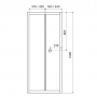  Двері в нішу EGER Bifold 80 (599-163-80(h))