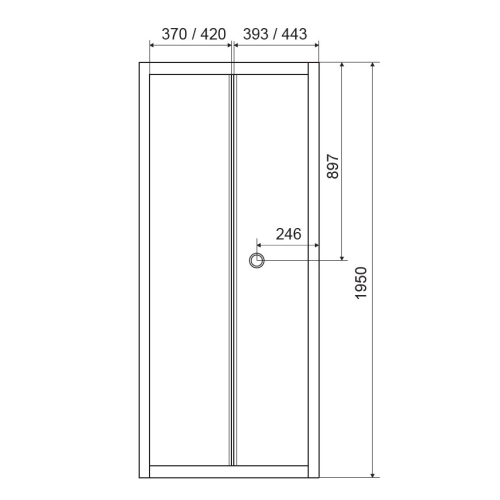 Двері в нішу EGER Bifold 80 (599-163-80(h))