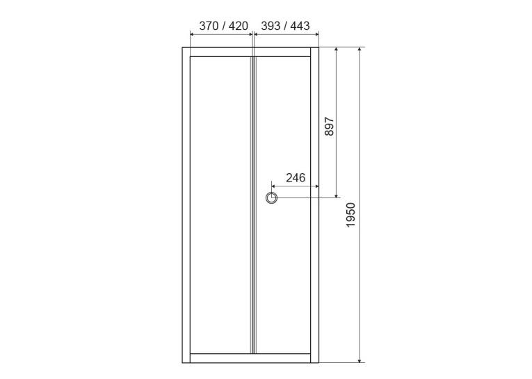  Двері в нішу EGER Bifold 80 (599-163-80(h))