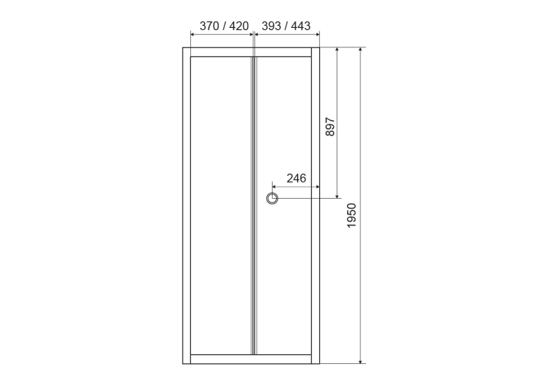  Двері в нішу EGER Bifold 80 (599-163-80(h))