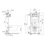 Инсталляция Cersanit B599 TECH LINE BASE с кнопкой  BASE CIRCLE + подвесной унитаз ARTECO CLEAN ON с сидением (S701-627)