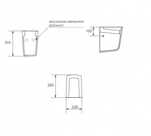 Полупьедестал Cersanit Carina K31-003