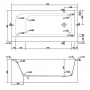 Ванна прямокутна акрилова Cersanit SMART R 170x80 см S301-116