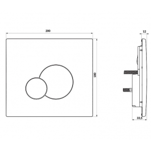 Кнопка Cersanit BASE CIRCLE для инст. системы TECH LINE BASE, хромовая блестящая, K97-494