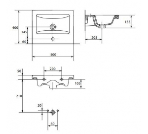 Меблева раковина Cersanit COMO 50 CCWF1000793618