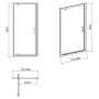 Душові двері Cersanit Pivot Basic 80x185 (S158-001)