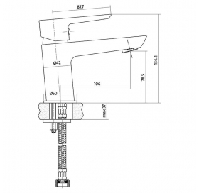 Змішувач для раковини з гідрозатвором Cersanit MILLE S951-221