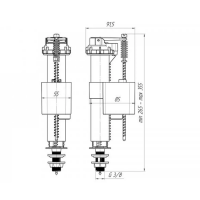 Арматура ANIplast нижнее подключение 3/8 CV028961