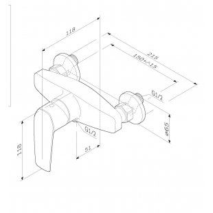 Змішувач для душу AM.PM Gem F90A20000