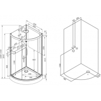 Душова кабіна AM.PM Joy Round 90x90 без піддону W95G-301-090CM