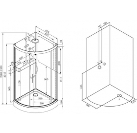 Душова кабіна AM.PM Joy Round 90x90 без піддону W95G-301-090CM