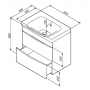 Тумба с умывальником AM.PM Like 65 M80-FHX0652-WC0652-38 белый глянец