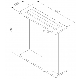 Зеркальный шкафчик с подсветкой AM.PM Like 65 M80MCR0651VF38 правый
