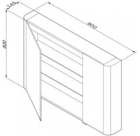 Зеркальный шкафчик AM.PM Like 80 M80MCX0800WG38 универсальный