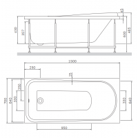 Панель для ванны фронтальная AM.PM Like 150х70 W80A-150-070W-P