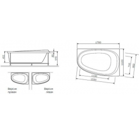 Ванна акрилова AM.PM Like 170х110 W80A-170R110W-A права