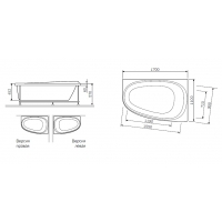 Каркас для ванны AM.PM Like 170х110 левосторонний W80A-170L110W-R