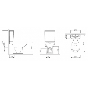 Унітаз-компакт AM.PM Spirit 2.0 C708600SC FlashClean із сидінням Soft Close