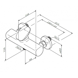 Змішувач для душу AM.PM Spirit V2.0 F70A20000