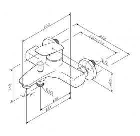 Змішувач для ванни та душу AM.PM Spirit V2.1 F71A10000