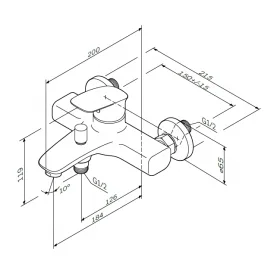 Смеситель для ванны и душа AM.PM Spirit V2.1 F71A10000