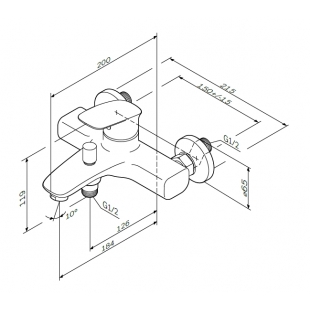 Змішувач для ванни та душу AM.PM Spirit V2.1 F71A10000