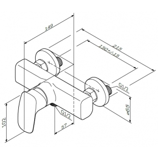 Змішувач для душу AM.PM Spirit V2.1 F71A20000