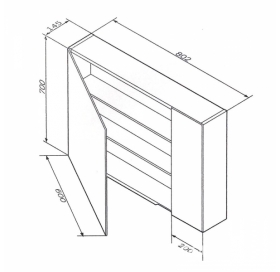 Зеркальный шкафчик AM.PM Spirit 80 M70MCX0800WG38 универсальный