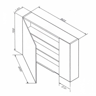 Дзеркальна шафка AM.PM Spirit 80 M70MCX0800WG38 універсальна