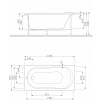 Панель для ванны фронтальная AM.PM Spirit 150х70 W72A-150-070W-P2