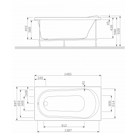 Панель для ванны фронтальная AM.PM Spirit 150х70 W72A-150-070W-P2