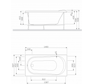 Панель для ванни фронтальна AM.PM Spirit 150х70 W72A-150-070W-P2