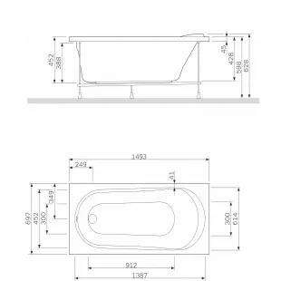 Панель для ванны фронтальная AM.PM Spirit 150х70 W72A-150-070W-P2