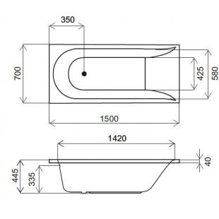 Каркас для ванни AM.PM Spirit 150x70 W72A-150-070W-R2