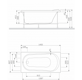 Панель для ванны фронтальная AM.PM Spirit 170х70 W72A-170-070W-P2