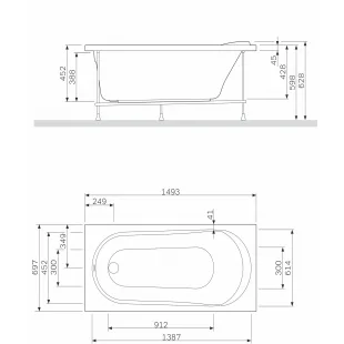 Панель для ванны фронтальная AM.PM Spirit 170х70 W72A-170-070W-P2