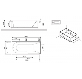 Каркас для ванни AM.PM Spirit 170x75 W72A-170-075W-R2