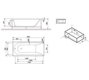 Каркас для ванни AM.PM Spirit 170x75 W72A-170-075W-R2