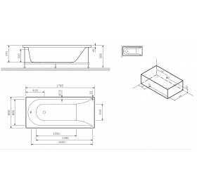 Каркас для ванни AM.PM Spirit 180х80 W72A-180-080W-R2