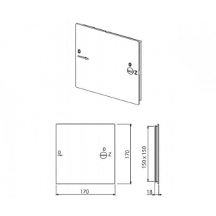Дверца ALCAPLAST AVD001 для ванной под плитку 150x150 мм