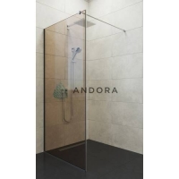 Стенка для душа Andora Summer WALK-IN 800*2000 мм, бронзовая, безопасное стекло ANWBR80200