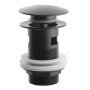 Донный клапан с переливом Asignatura 45511902 черный матовый