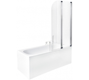 Шторка дво-елементна Besco PMD Ambition -2S 80,5х140 хром, 00000009877