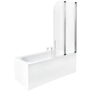 Шторка дво-елементна Besco PMD Ambition -2S 80,5х140 хром, 00000009877