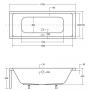  Панель для ванни BESCO QUADRO 175x80 комплект (передня + збоку), QUADRO/175/80