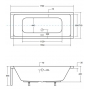  Панель для ванни BESCO QUADRO 170x75 комплект (передня + збоку), QUADRO/170/75