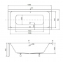  Панель для ванни BESCO QUADRO 180x80 комплект (передня + збоку), QUADRO/180/80