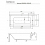  Панель для ванни BESCO TALIA 150х70 (передня + бокова), TALIA/150/70