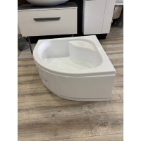 Комплект: Поддон акриловый полукруглый BESCO DIPER-1 80Х80Х25/35 с сиденьем + ножки, NAVARA19060 + Акриловая панель для поддона BESCO DIPER-1 80Х80Х/38, BCPdiper1/80, 00000005318