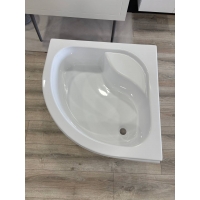 Комплект: Поддон акриловый полукруглый BESCO DIPER-1 80Х80Х25/35 с сиденьем + ножки, NAVARA19060 + Акриловая панель для поддона BESCO DIPER-1 80Х80Х/38, BCPdiper1/80, 00000005318